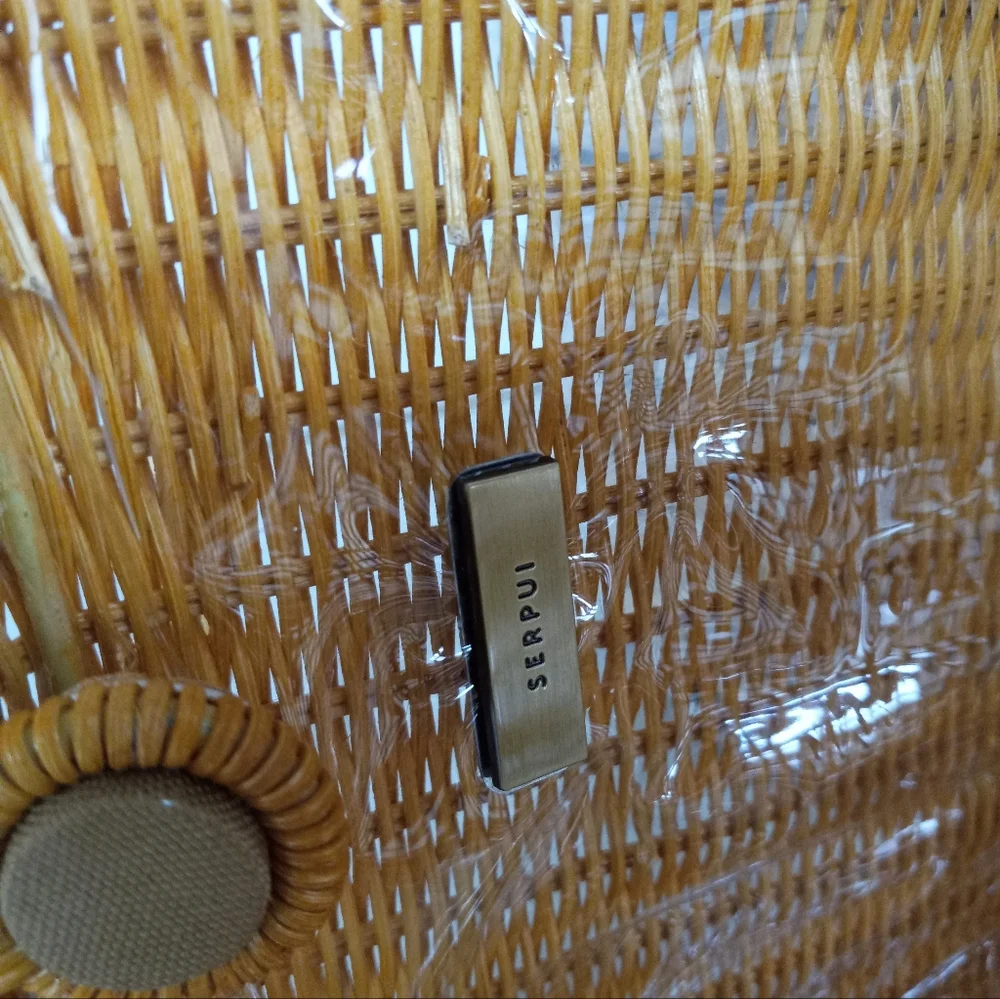 Serpui Brand, Paola Bird Palm Tree Wicker Top-Handle Bag MSRP $560 FREE SHIPPING
